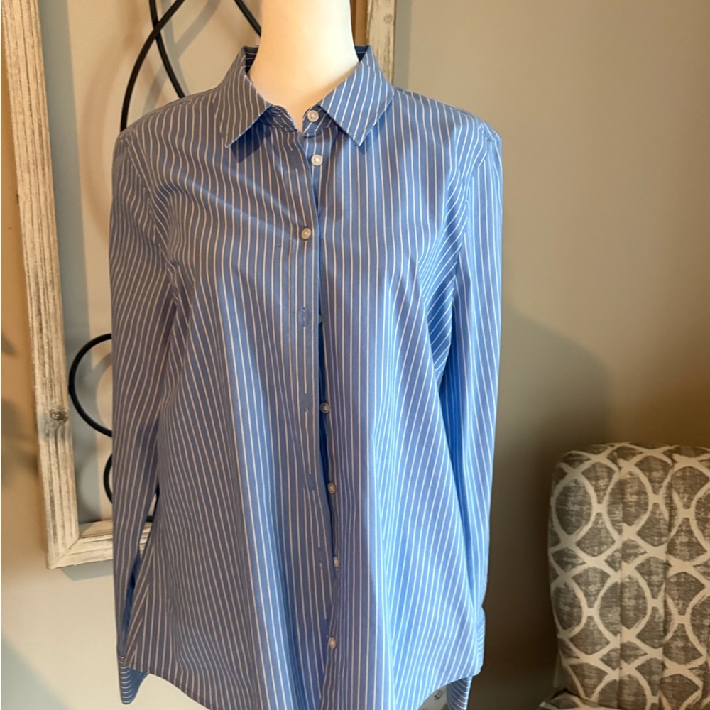 Banana Republic Light Blue Pinstripe Shirt